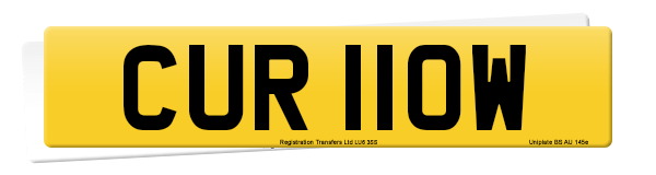 Registration number CUR 110W